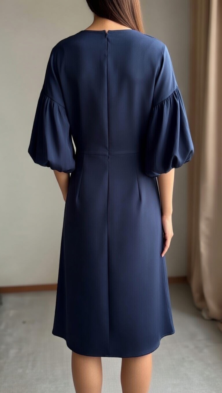 Relaxed Elegance Midi Wrap Dress