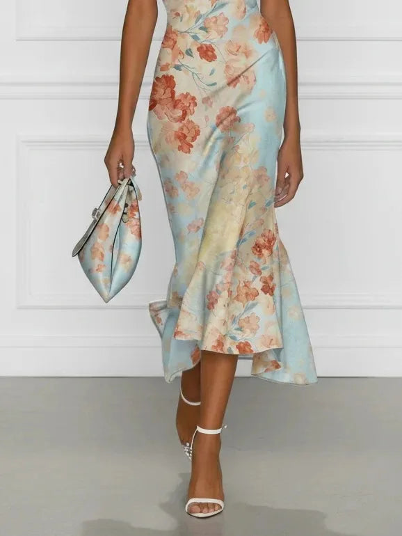 Floral Off-Shoulder Elegance Dress