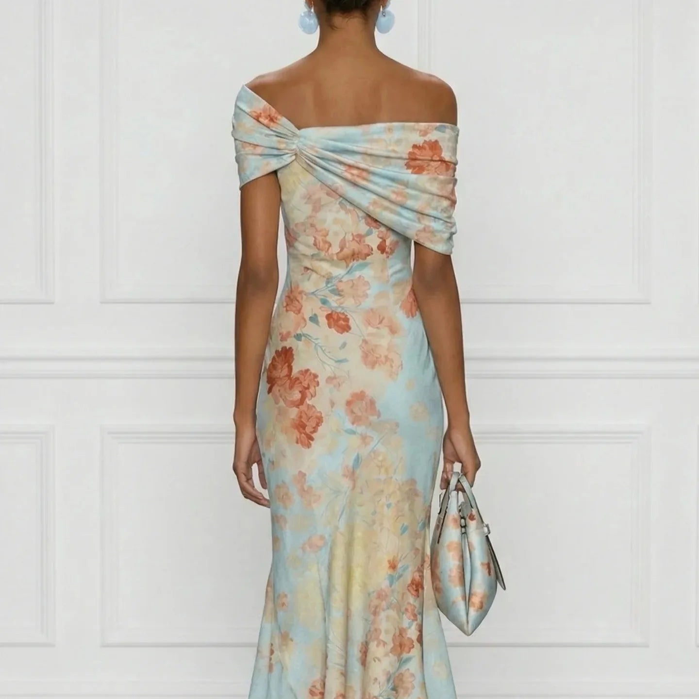 Floral Off-Shoulder Elegance Dress
