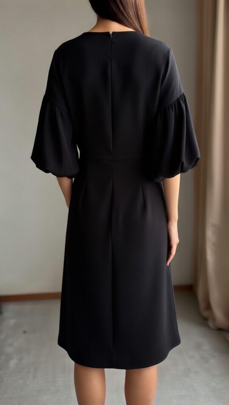 Relaxed Elegance Midi Wrap Dress