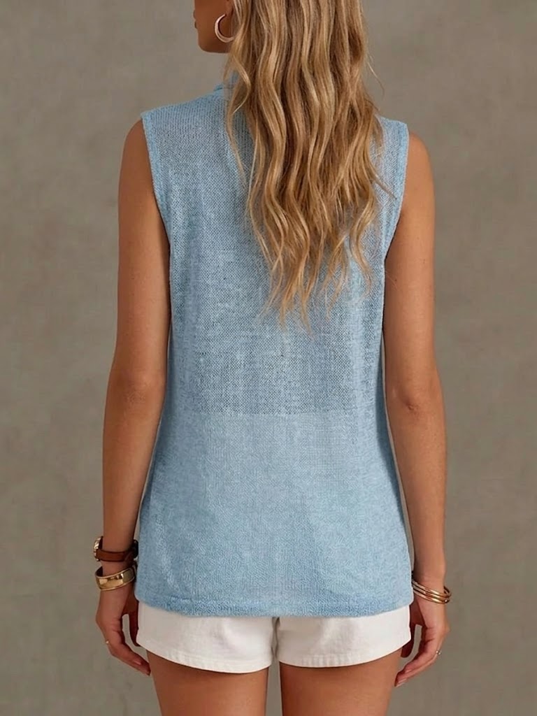 A Loose, Comfortable, And Lightweight Sleeveless Knit Top.