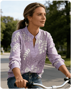 Artisanal Style: The Stand Collar Floral Blouse 🌸