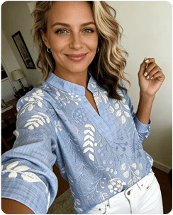 Artisanal Style: The Stand Collar Floral Blouse 🌸