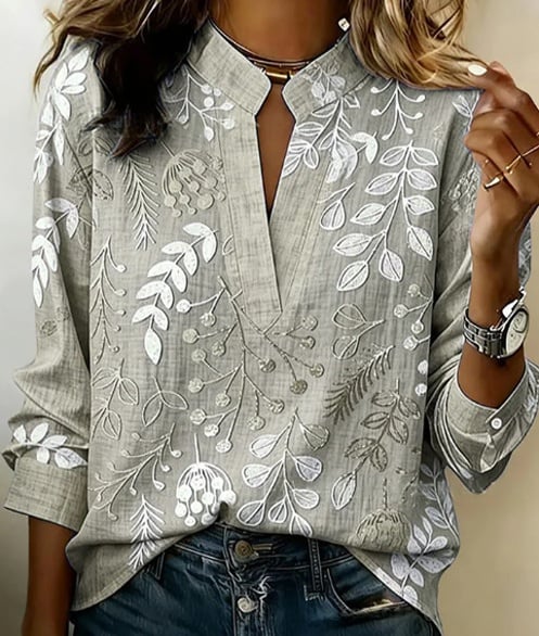 Artisanal Style: The Stand Collar Floral Blouse 🌸