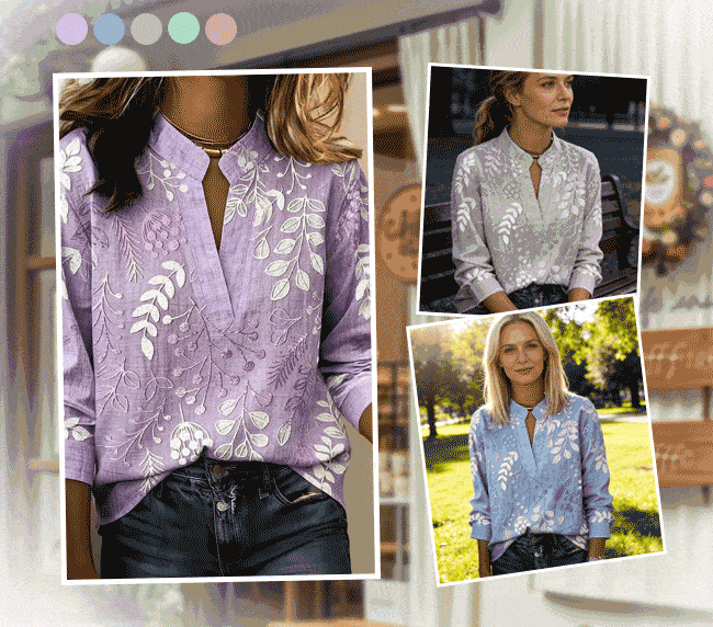 Artisanal Style: The Stand Collar Floral Blouse 🌸