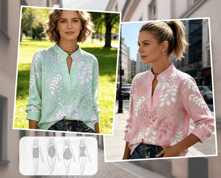 Artisanal Style: The Stand Collar Floral Blouse 🌸