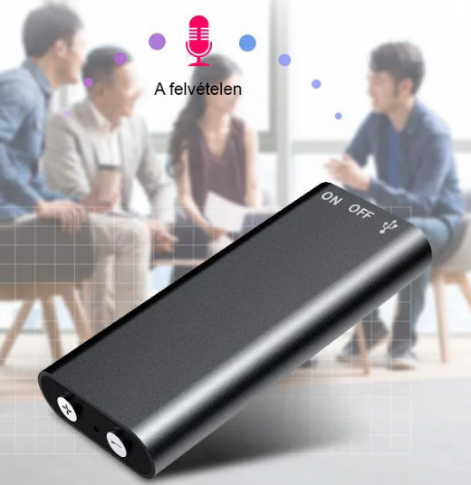 300 órás üzemidő】Egyszerűen elrejthető diktafon