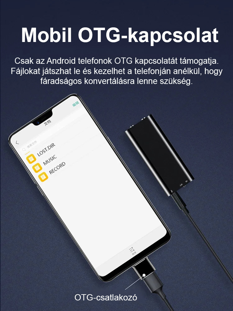 300 órás üzemidő】Egyszerűen elrejthető diktafon