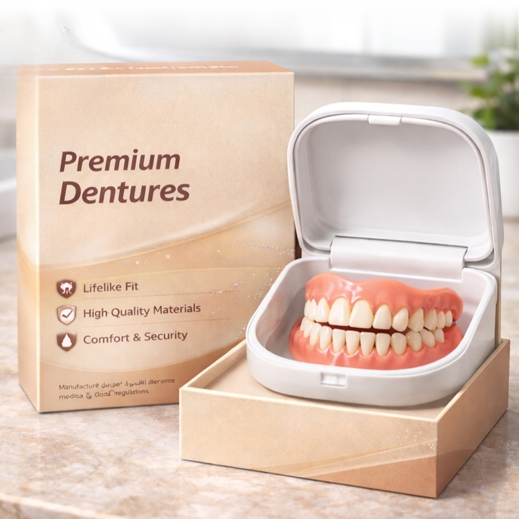 【Hordozható fogsor tokot tartalmaz】 Fogsorok, amelyek visszaadják mosolyát