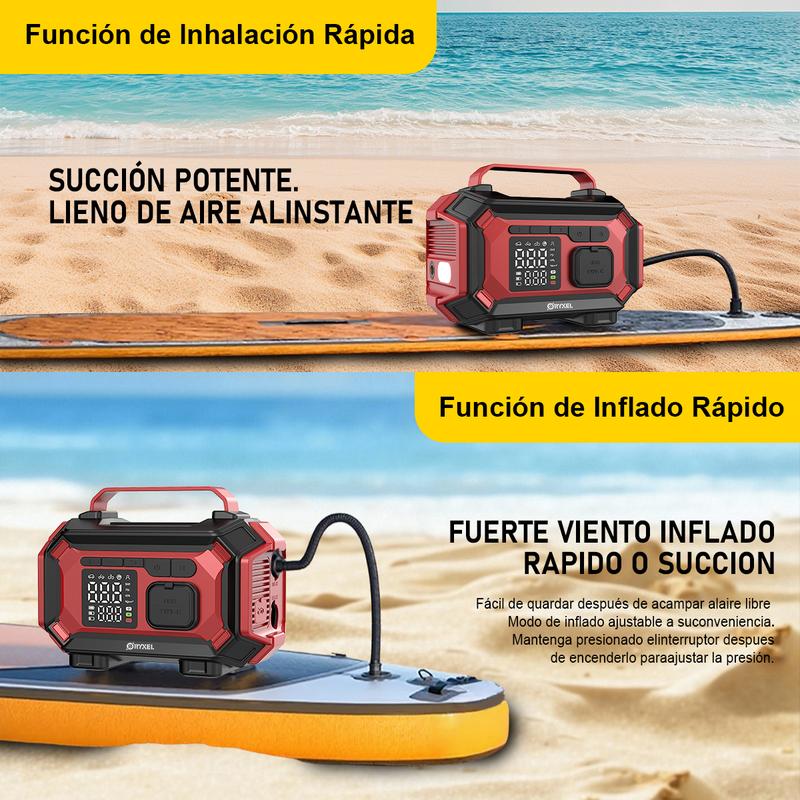 10000a Cargador De Baterías Auto Portátil 12v Arrancador De Baterías Pasa Corriente Compresor Aire Auto 2en1 Arrancador Baterías Compresor Portátil Cargador De Batería Para Carro