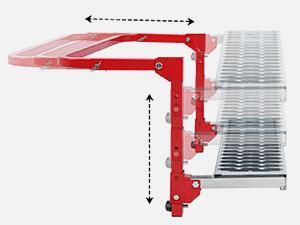 Nilight Folding Heavy Duty Tire Step for Truck SUV and RV, Non-Slip Steel Surface, Adjustable to Fit Tire from 10&rdquo; to 15&rdquo; Rated up to 350 Lbs,Easy to Install and Adjust Red Maximum Weight Capacity Portable