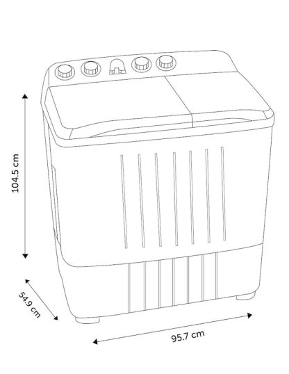 Lavadora doble tina Hisense 20 kg semiautomática carga superior WSA2001P-lavadora pegatinas-trapo