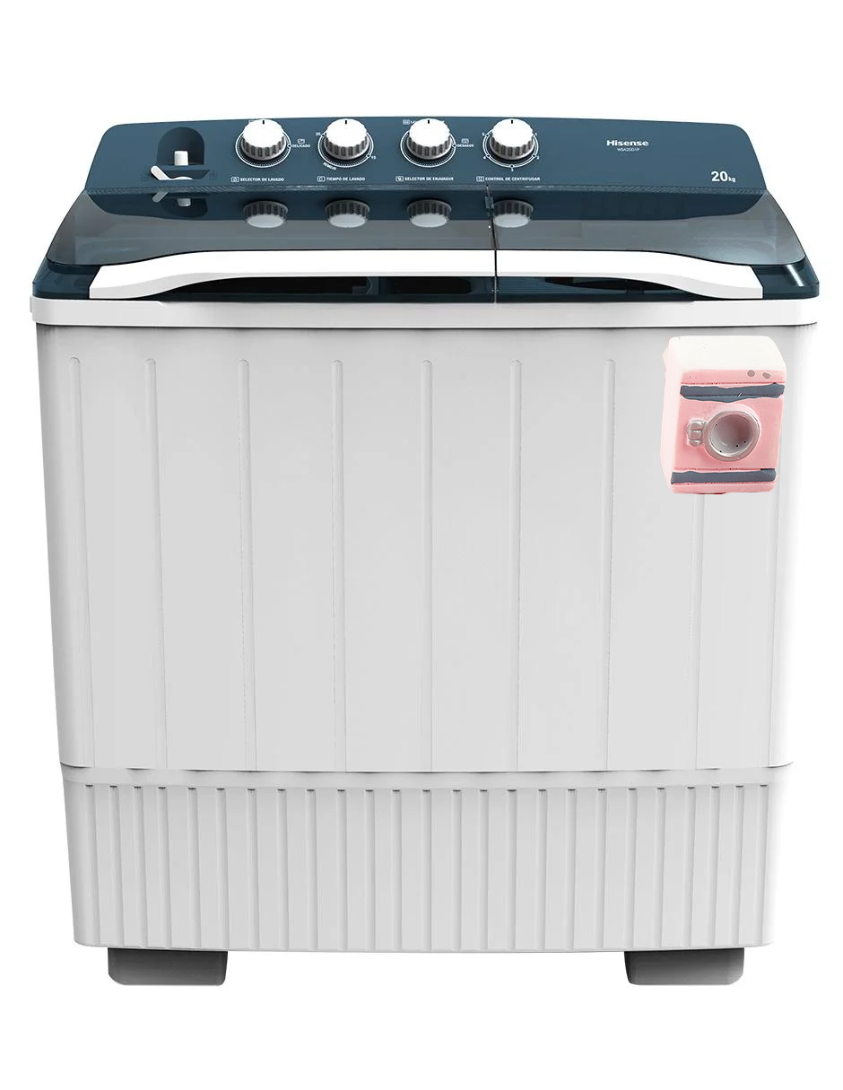 Lavadora doble tina Hisense 20 kg semiautomática carga superior WSA2001P-lavadora pegatinas-trapo