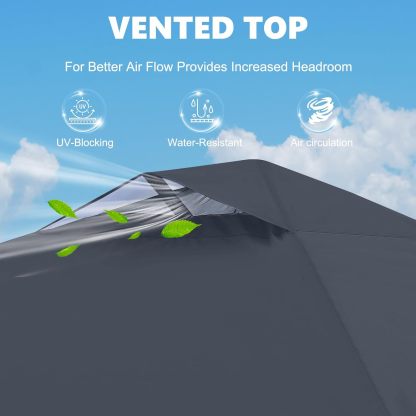 MasterCanopy - Tienda de campaña emergente Duradera Ez con 1 Pared Lateral (3 x 3 m, Negro)