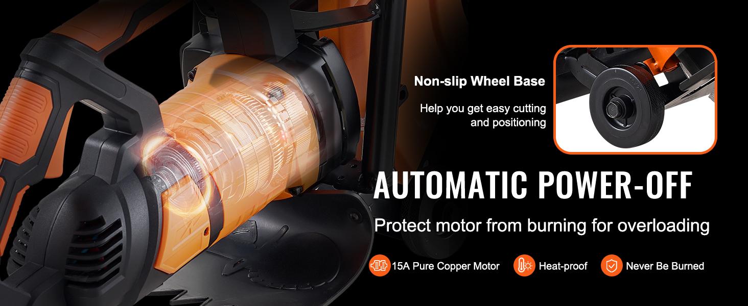 VEVOR Electric Concrete Saw, TikTokShopBlackFriday, 16 in, 3200 W 15 A Motor Circular Saw Cutter with Max. 6 in Adjustable Cutting Depth, Wet Disk Saw Cutter Includes Water Line, Pump and Blade, for Stone, Brick Construction VEVOR Super Brand Day