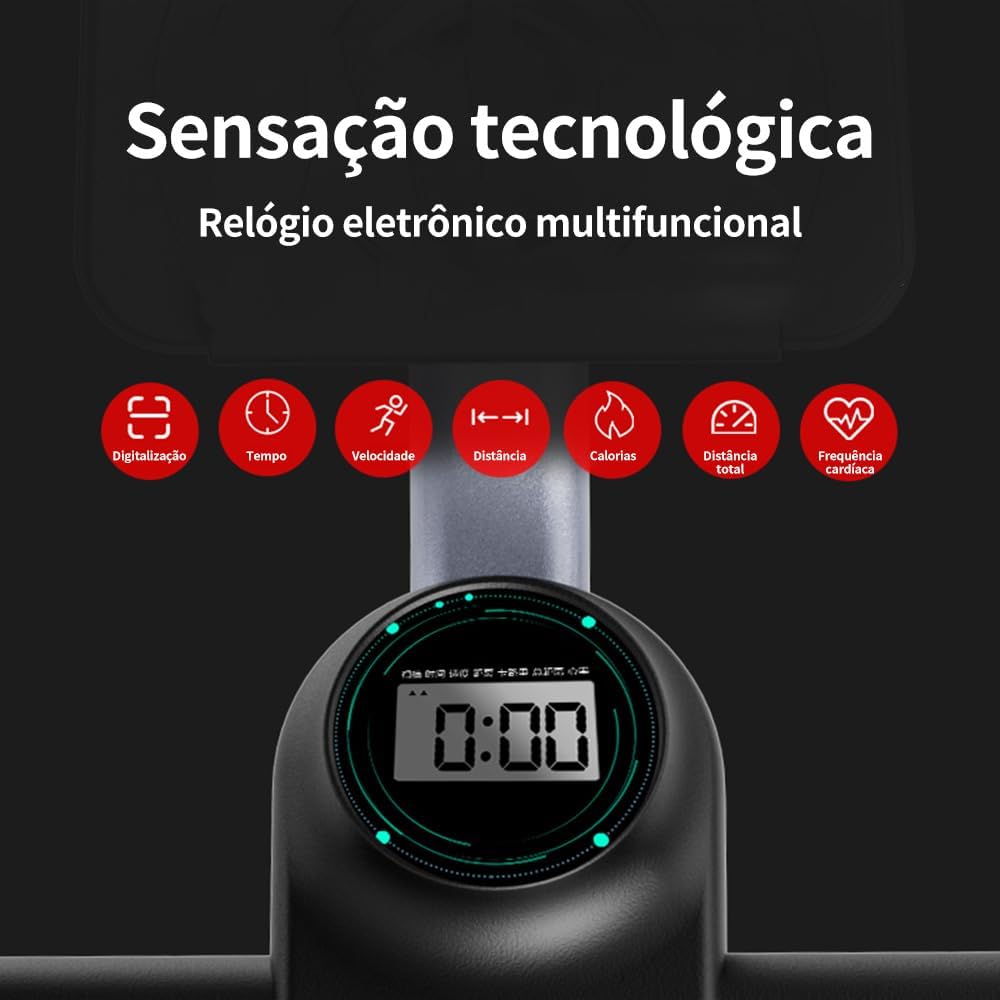 FINYQBET Bicicleta Fija，Bicicleta Estática Silenciosa con Pantalla LCD y Resistencia Ajustable, Soporta 120 kg, Altura Regulable en Asiento y Manillar, Ideal para Hogar y Rehabilitación Física