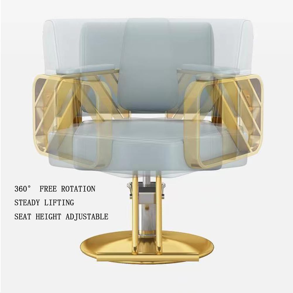 Silla de barbero reclinable para salón de Belleza Sillas de barbero giratorias de 360 Grados Estilista de peluquería Silla de salón de Tatuajes Equipo de Peinado,A,Upgrade