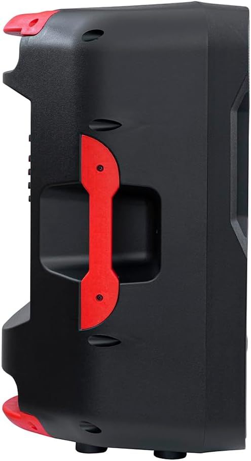 Kaiser Bafle Profesional Recargable, 15” y Potencia de 25,000 W PMPO Color Negro, Bluetooth, micrófono alámbrico y tripié metálico incluídos y Luz LED Multicolor, Tecnología KSR Link LED GEM-9515