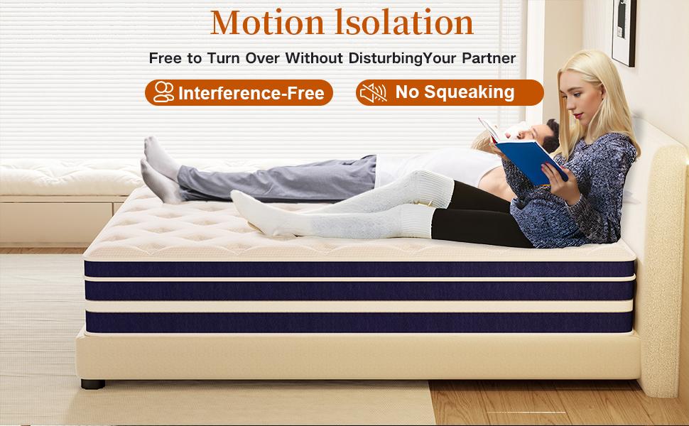 FVBEAYA 12/14-Inch Twin, Full, Queen, King, Memory Mattress with Independent Springs, Provides Pressure Relief, Motion Isolation and Firm Edges, Medium Firmness, Breathable and Washable, 100 Trials, Spring Mattress in a box ,Gel infuse memory foam