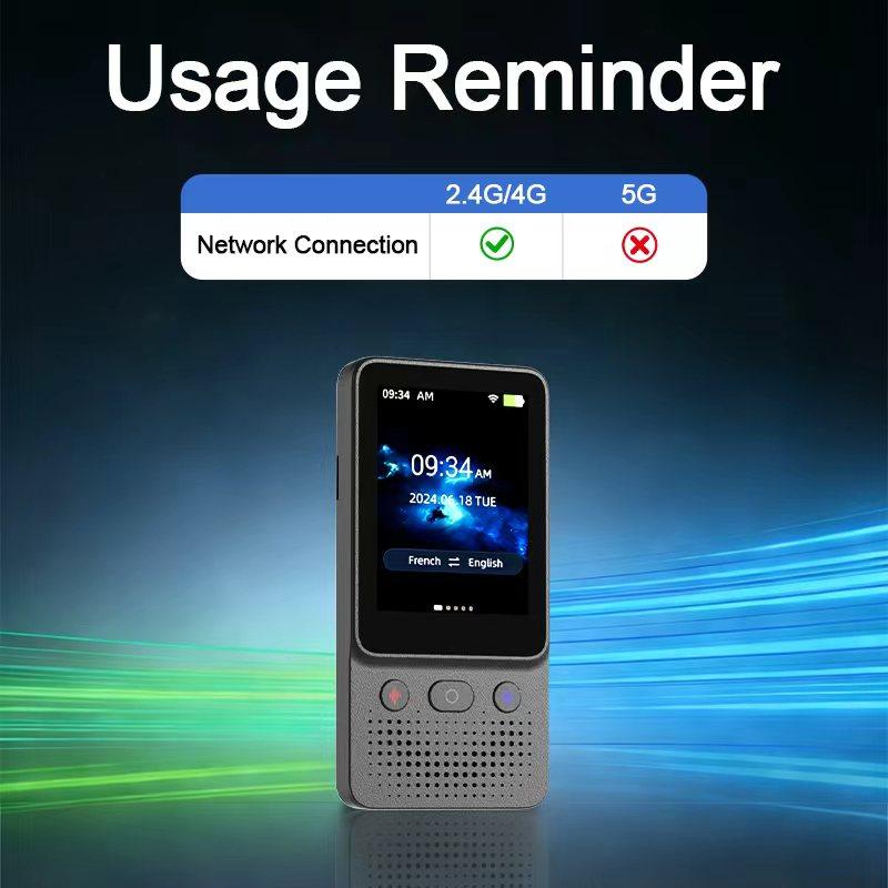 Al Language Translator Device | No Additional Charges l Translation Does Not Require a Signal Source | Translate 138Languages with WiFi | Translation Multi-Language Touchscreen Real-Time Translaton