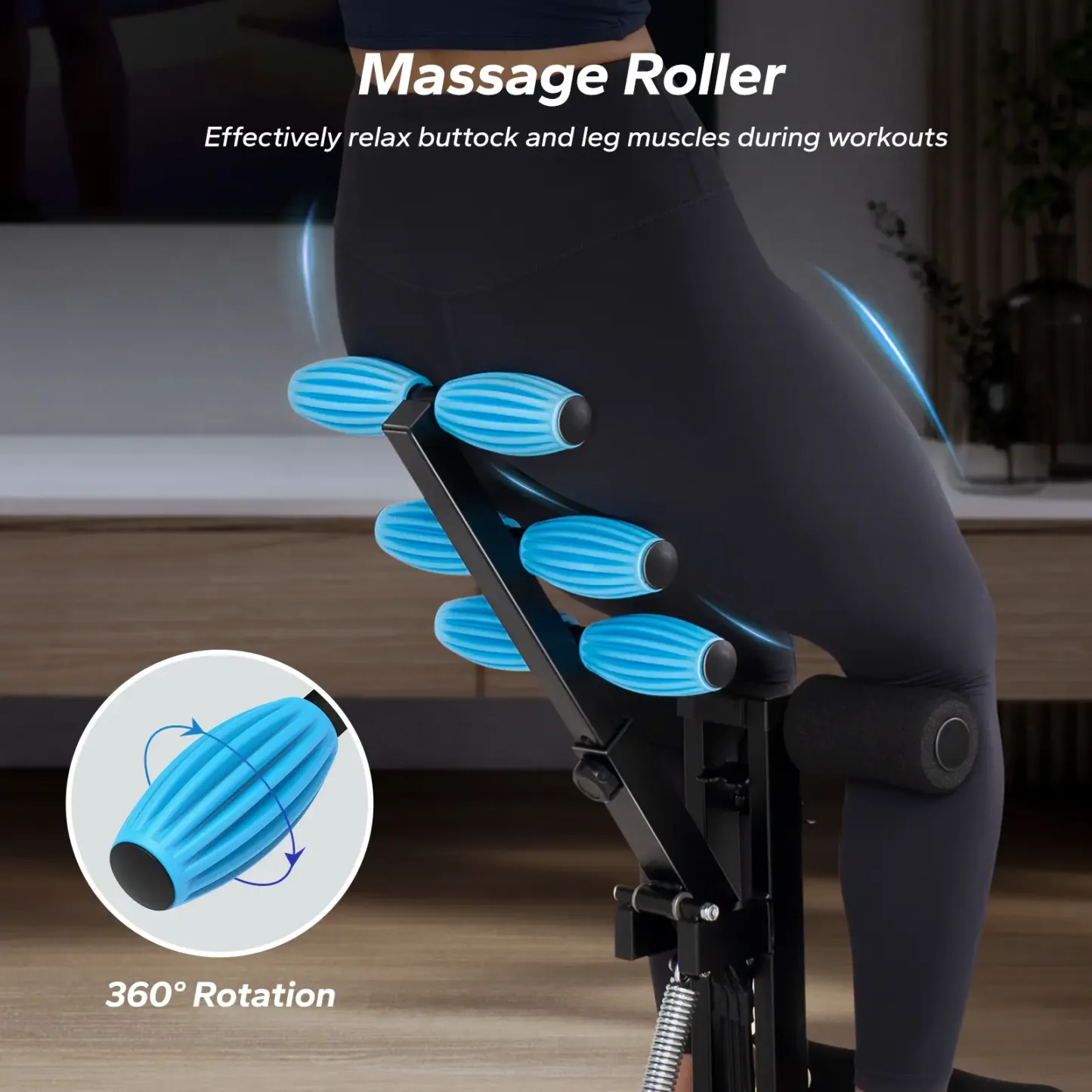 Máquina de Sentadillas Profundas – Entrenamiento Ajustable de Glúteos para Gimnasio en Casa, Máquina de Abdominales para Sit Ups y Desarrollo Muscular, Banco Abdominal, Equipo de Fitness para Flexiones