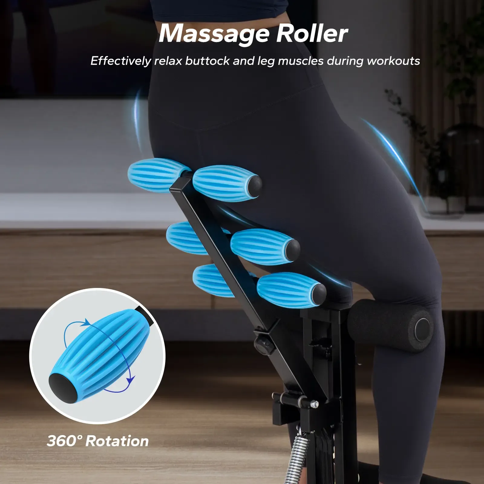 Máquina de Sentadillas Profundas – Entrenamiento Ajustable de Glúteos para Gimnasio en Casa, Máquina de Abdominales para Sit Ups y Desarrollo Muscular, Banco Abdominal, Equipo de Fitness para Flexiones