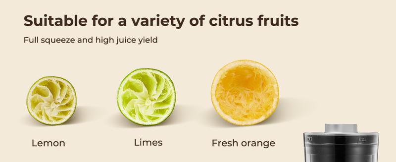 FOHERE Electric Citrus Juicer Hands Free, Orange Lime Grapefruit Juicer Squeezer, One Touch Operation, Easy to Clean Juice Maker FOHERE Electric Citrus Juicer Hands Free, Orange Lime Grapefruit Juicer Squeezer, One Touch Operation, Easy to Clean Juice Maker
