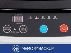 ROVSUN 17.8/25/30LBS Portable Washing Machine, Full-Automatic Electric Laundry Machine with Stainless Steel Drum, 110V Compact Washer, Washer and Dryer Combo with Drain Pump for Apartment, Dorms, RV, 400W