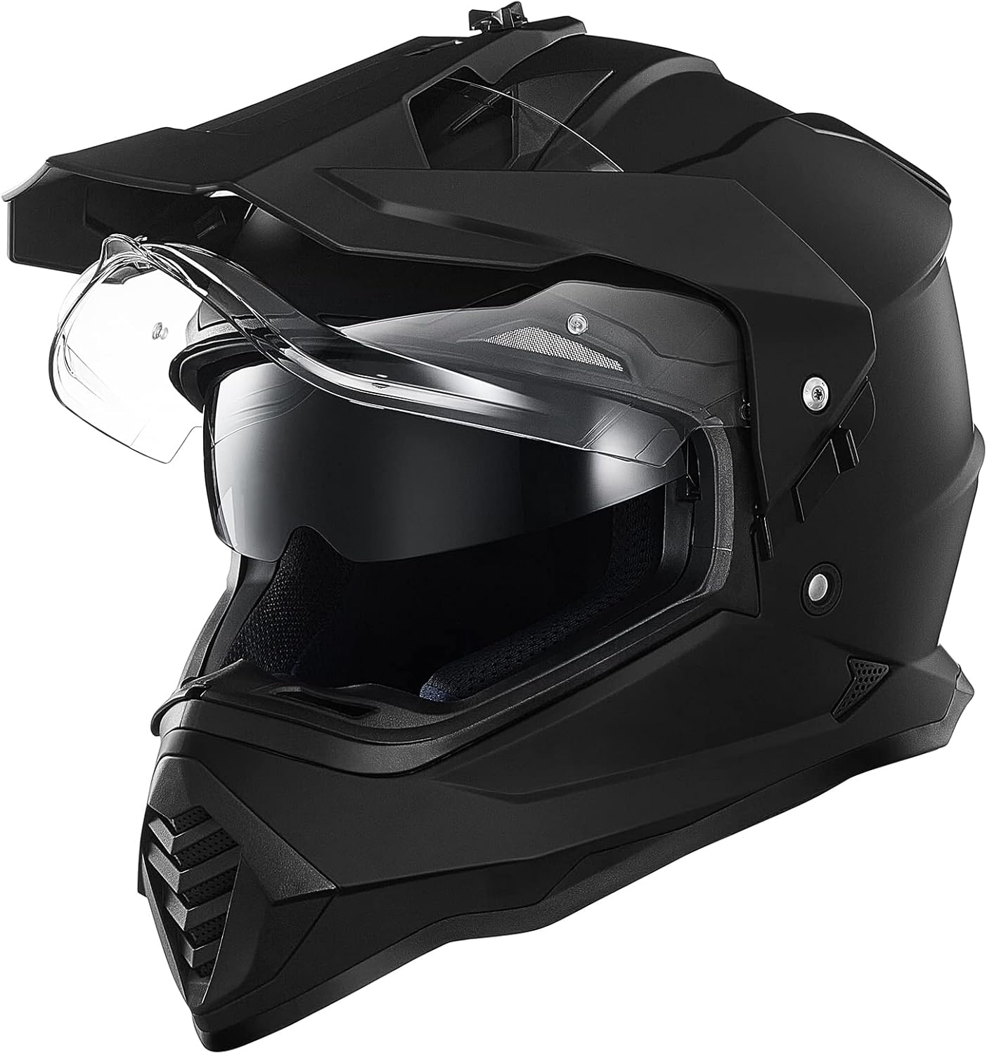 ILM - Casco de motocicleta de aventura doble deportivo compatible con Pinlock, visera para motos de nieve, ATV y todoterreno, modelo WS902