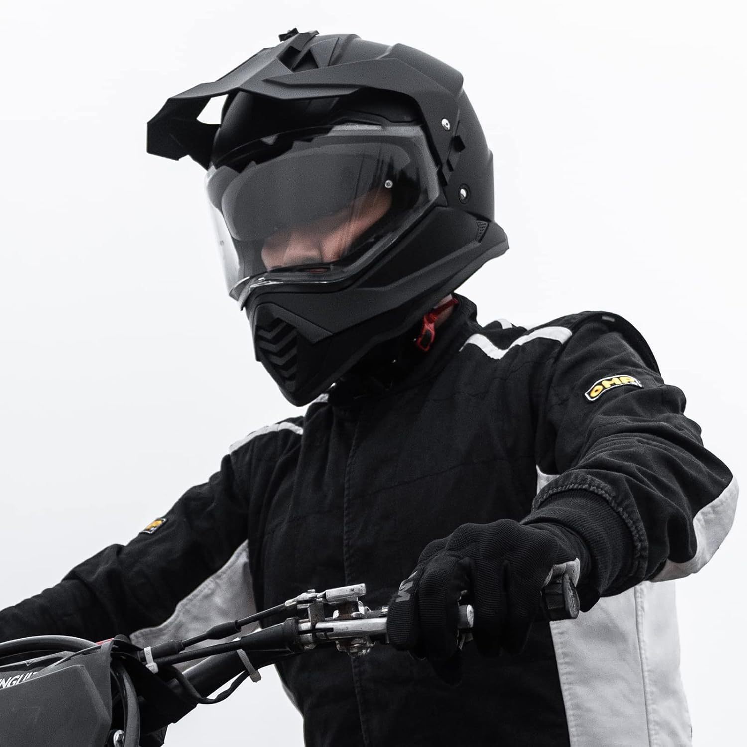 ILM - Casco de motocicleta de aventura doble deportivo compatible con Pinlock, visera para motos de nieve, ATV y todoterreno, modelo WS902
