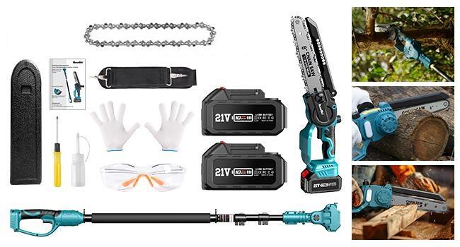 SeeSii 2 in 1 Cordless Pole Saw & Mini Chainsaw with 2 Batteries, Power Electric Polesaw for Tree Trimming, Chain Saw with Extension Pole, 16ft Reach, Limb Branch Cutter Pruner P8 Ace/P6 Ace CH800 #TikTokShopBlackFriday SeeSii 2 in 1 Cordless Pole Saw & Mini Chainsaw with 2 Batteries, Power Electric Polesaw for Tree Trimming, Chain Saw with Extension Pole, 16ft Reach, Limb Branch Cutter Pruner P8 Ace/P6 Ace CH800 #TikTokShopBlackFriday