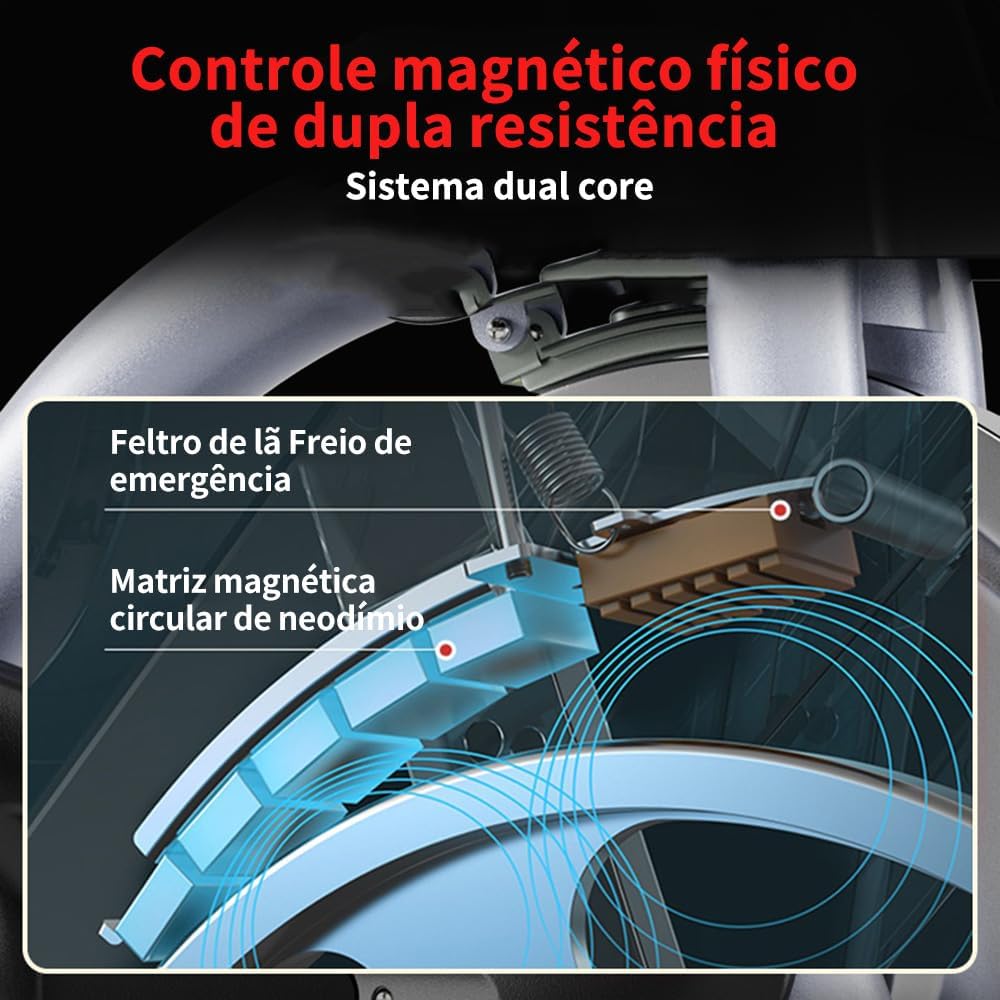 FINYQBET Bicicleta Fija，Bicicleta Estática Silenciosa con Pantalla LCD y Resistencia Ajustable, Soporta 120 kg, Altura Regulable en Asiento y Manillar, Ideal para Hogar y Rehabilitación Física