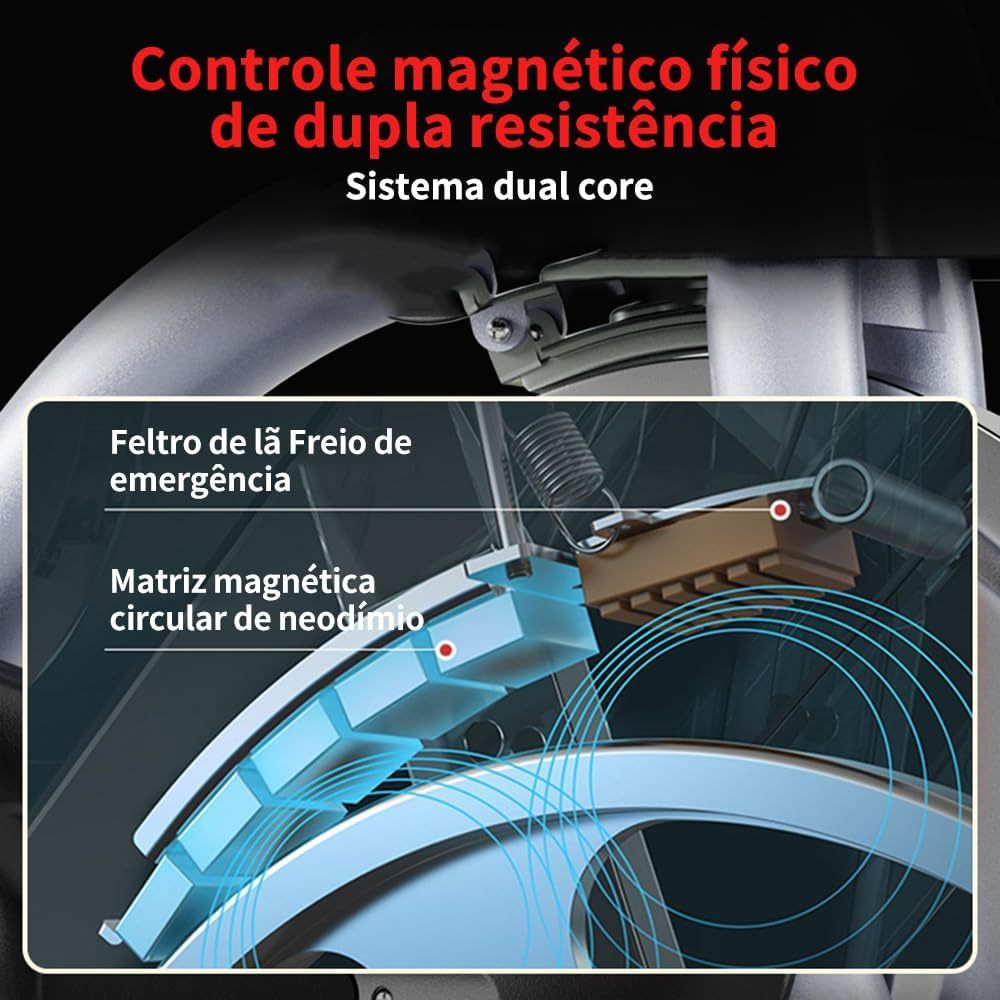 FINYQBET Bicicleta Fija，Bicicleta Estática Silenciosa con Pantalla LCD y Resistencia Ajustable, Soporta 120 kg, Altura Regulable en Asiento y Manillar, Ideal para Hogar y Rehabilitación Física