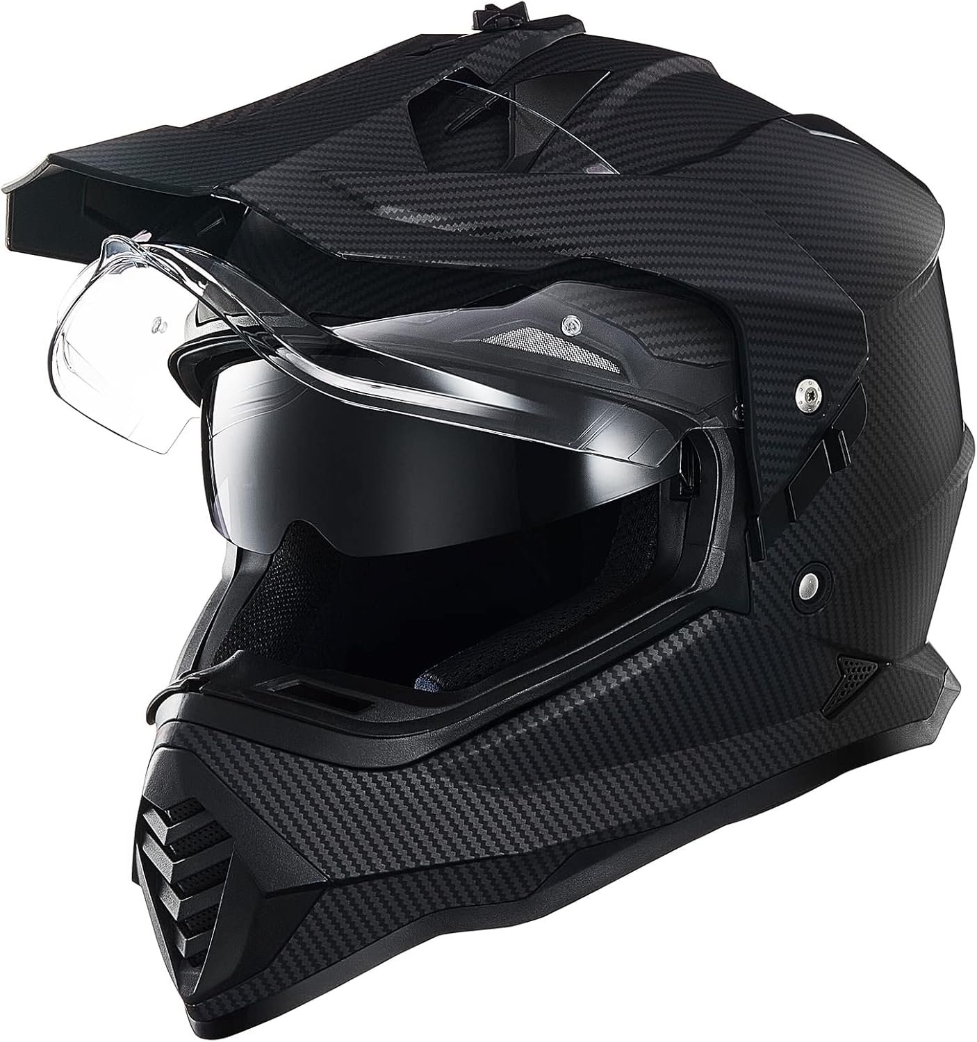 ILM - Casco de motocicleta de aventura doble deportivo compatible con Pinlock, visera para motos de nieve, ATV y todoterreno, modelo WS902