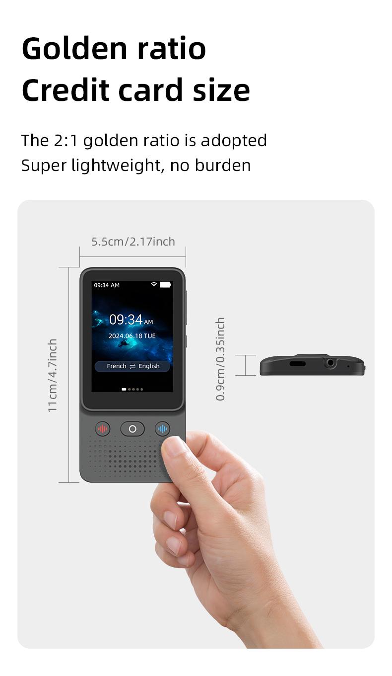 Al Language Translator Device | No Additional Charges l Translation Does Not Require a Signal Source | Translate 138Languages with WiFi | Translation Multi-Language Touchscreen Real-Time Translaton