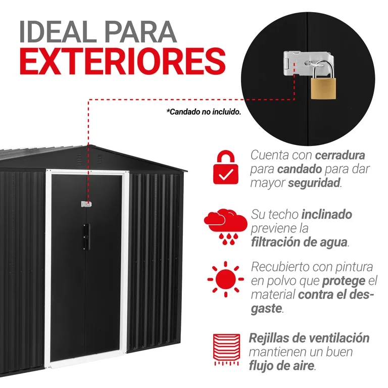 Almacen Bodega Cobertizo Contenedor De Acero Para Exteriores