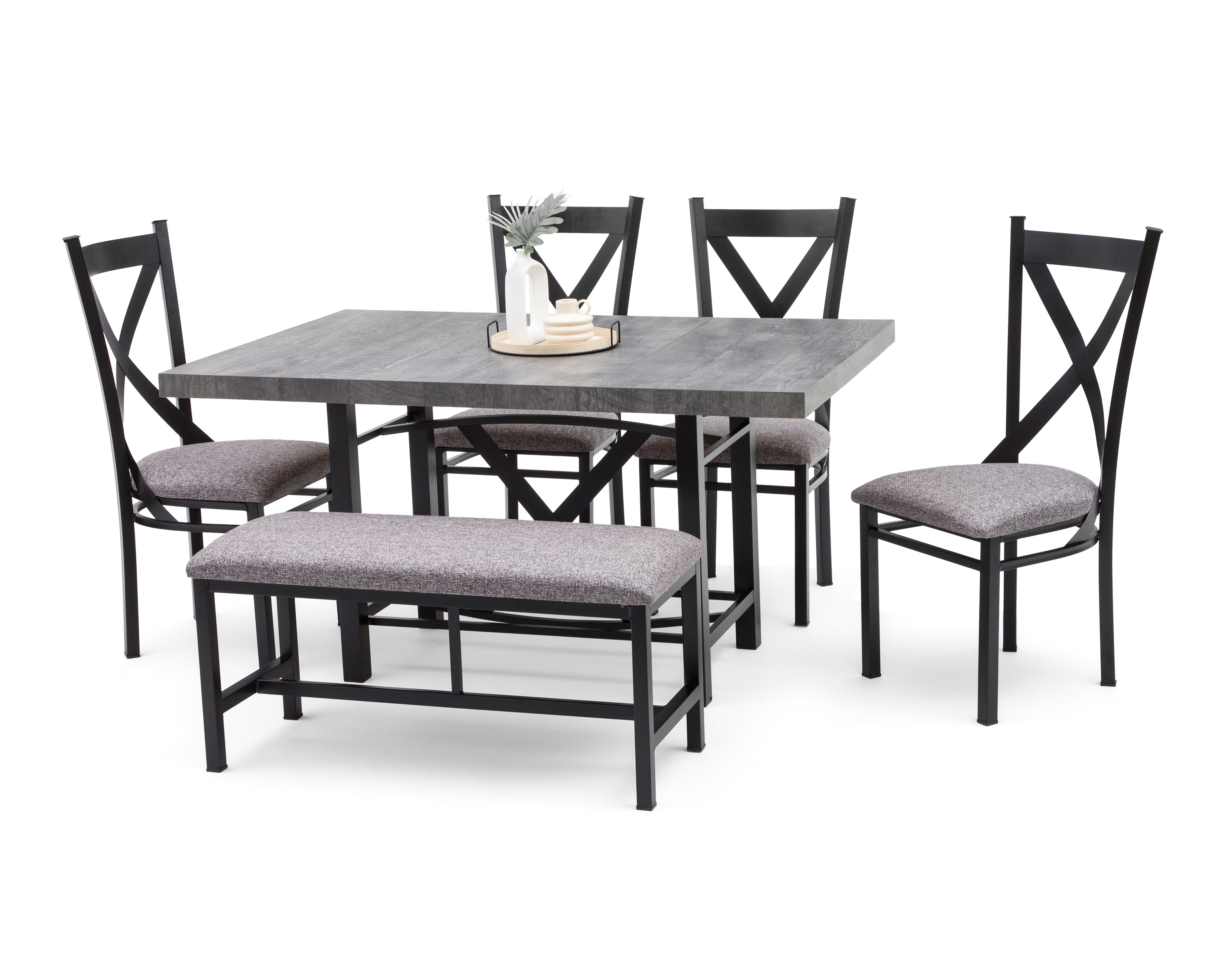 Comedor Bangladesh con 4 Sillas y 1 Banca