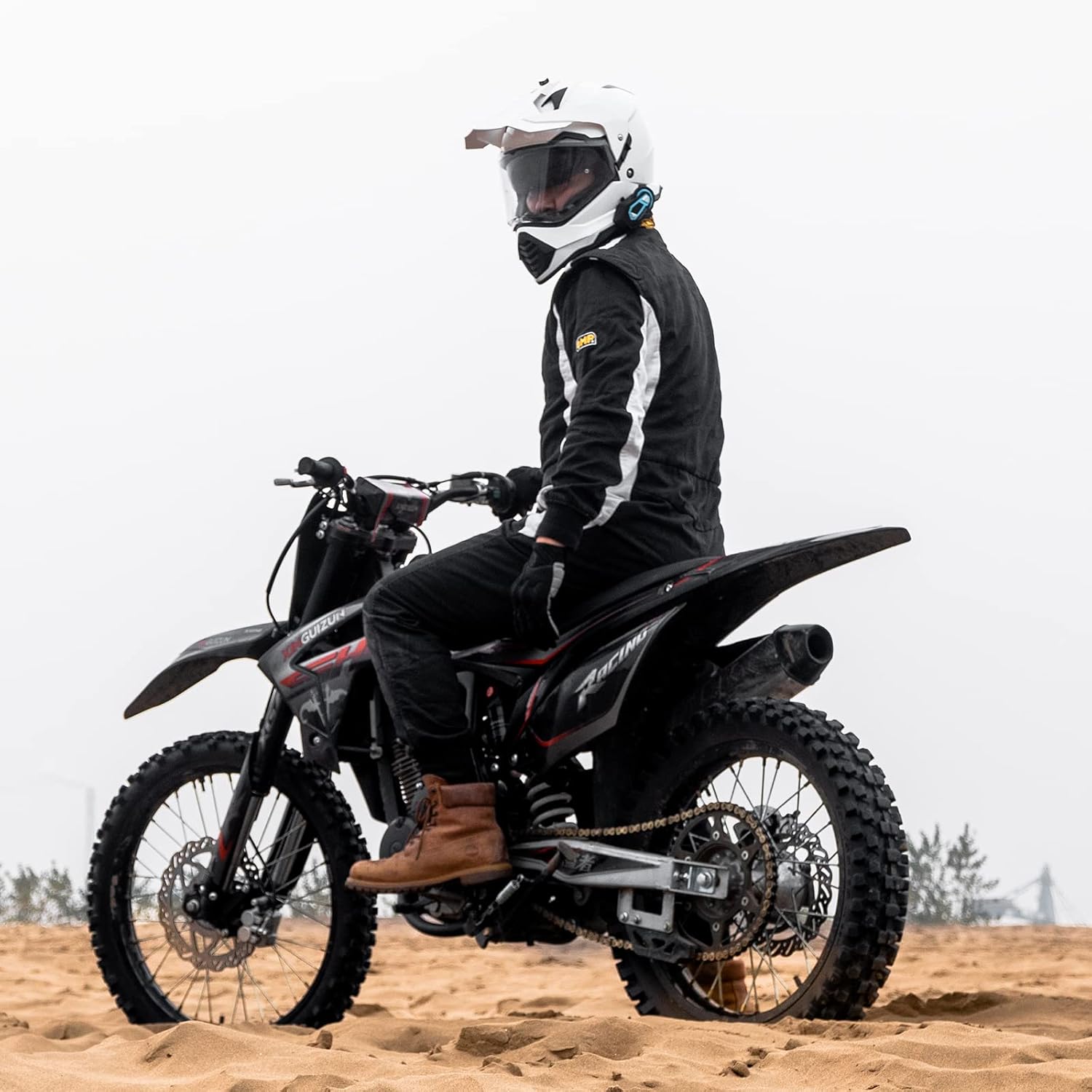 ILM - Casco de motocicleta de aventura doble deportivo compatible con Pinlock, visera para motos de nieve, ATV y todoterreno, modelo WS902