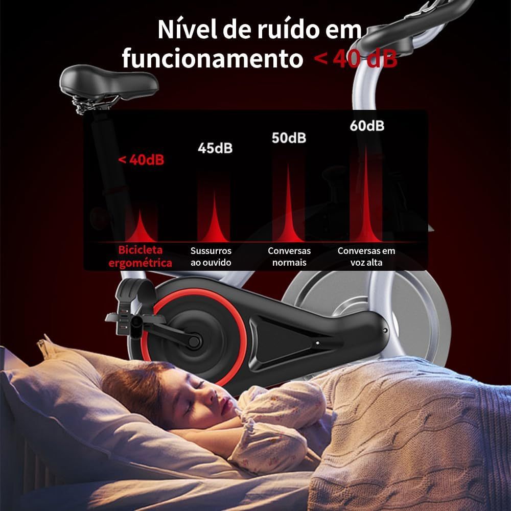 FINYQBET Bicicleta Fija，Bicicleta Estática Silenciosa con Pantalla LCD y Resistencia Ajustable, Soporta 120 kg, Altura Regulable en Asiento y Manillar, Ideal para Hogar y Rehabilitación Física