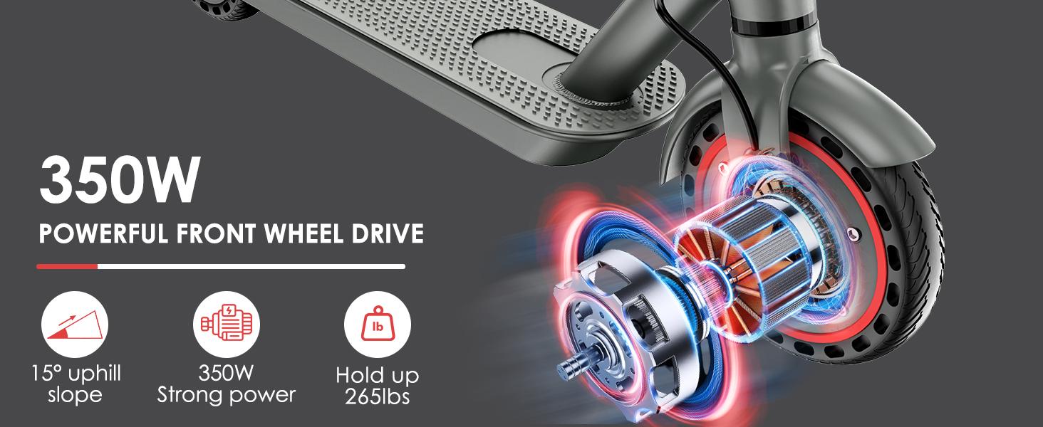 2026 US New 350W Powerful Motor Electric Scooter for Adults,  Long Range12-14 Miles,Max.speed 19Mph,3-speed adjustable fun sports scooter, 36V 7.8AH Battery Portable Folding Commuting E-Scooter with App Control