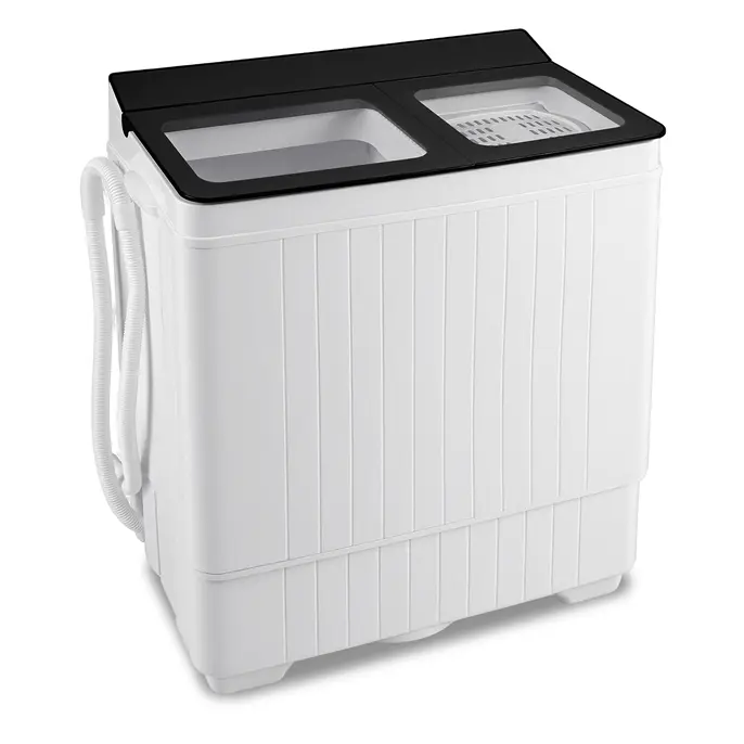 Lavadora portátil, mini lavadora de dos tinas de 13/20/22/26 lb con bomba de drenaje, lavadora y secadora compactas semiautomáticas, combinación de lavadora y secadora portátil para apartamentos, dormitorios, casas rodantes y campamentos.