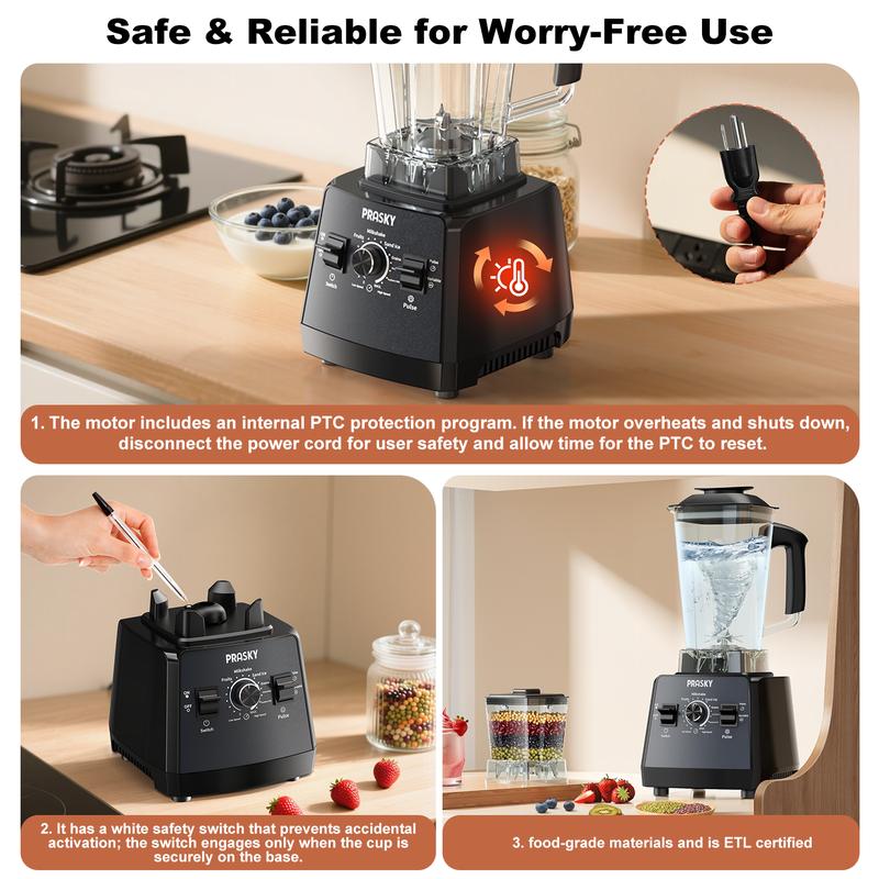 Licuadora profesional para cocina, 68 oz, libre de BPA, 2 recipientes, licuadora de sobremesa para triturar hielo, potencia máxima de 2400 W/1000 W, combo de licuadora y molinillo, 25000 RPM, ideal para batidos, zumos, mantequilla de frutos secos, procesa