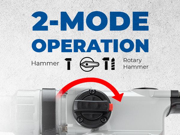 【5-year warranty】DongCheng 1-1/8 Inch SDS-Plus Rotary Hammer Drill with Safety Clutch, 9.2 Amp Heavy Duty Corded Demolition Hammer for Concrete, 3.6 Joules, Including 3 Drill Bits, Flat Chisels and Point Chisels Power Tools