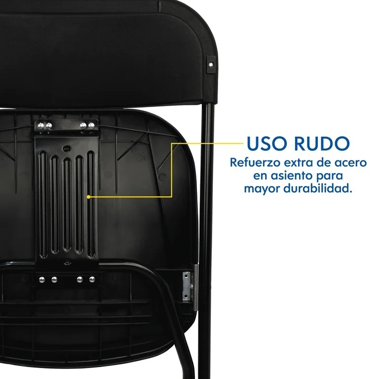 Set 10 Sillas Plegables Plastico STYRKA Uso Rudo para Eventos Exterior Jardin Fiestas