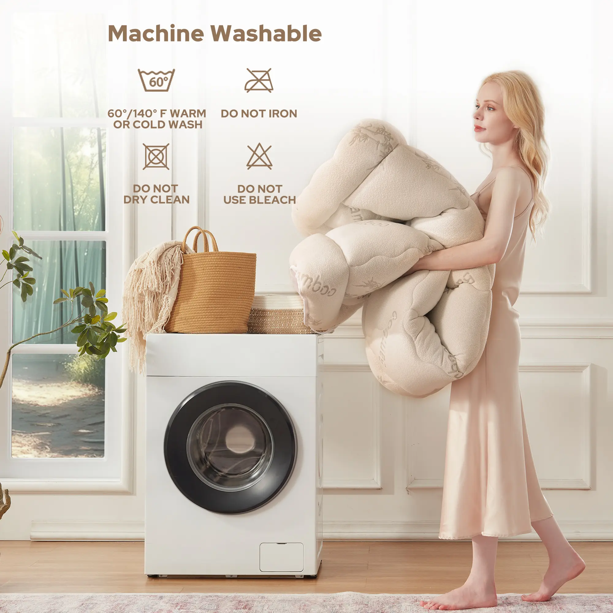 Protector de Colchón con Ajuste Profundo – Capa Pillow Top Esponjosa, Refrescante y Suave, Bolsillos Profundos (Para Colchones de 6 a 18 Pulgadas), Ideal para Dormitorio y Uso en Casa