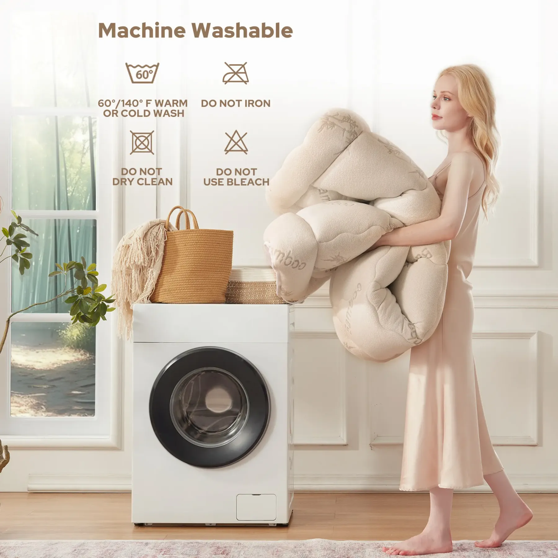 Protector de Colchón con Ajuste Profundo – Capa Pillow Top Esponjosa, Refrescante y Suave, Bolsillos Profundos (Para Colchones de 6 a 18 Pulgadas), Ideal para Dormitorio y Uso en Casa