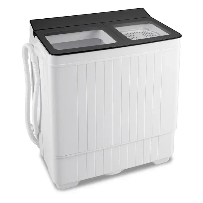 Lavadora portátil, mini lavadora de dos tinas de 13/20/22/26 lb con bomba de drenaje, lavadora y secadora compactas semiautomáticas, combinación de lavadora y secadora portátil para apartamentos, dormitorios, casas rodantes y campamentos.