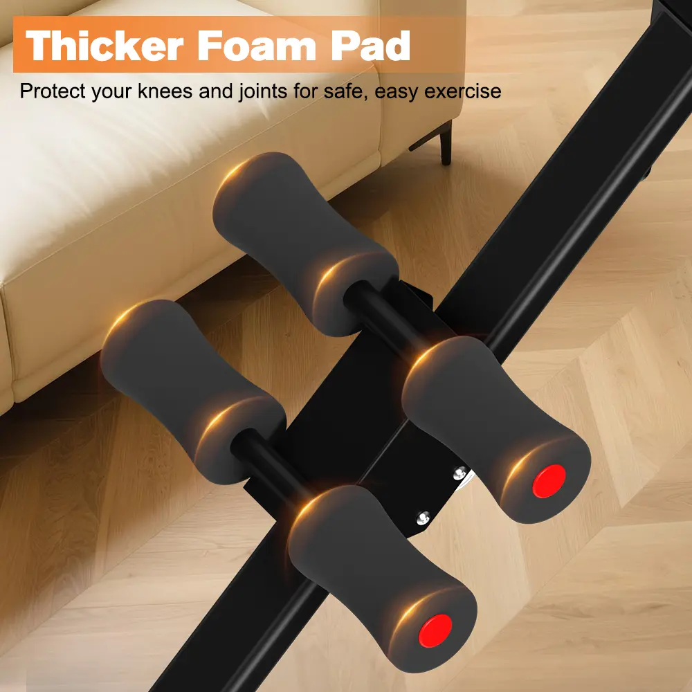 Máquina de Ejercicio Abdominal Ajustable – Con Monitor LCD, Protección de Rodillas, Plegable para Abdomen, Brazos y Glúteos, Entrenador de Core y Abdominales para Gimnasio en Casa