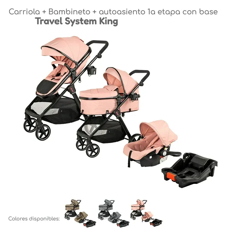 Carriola para Bebé convertible a Bambineto y Autoasiento Sistema De Viaje D'Bebé Travel System
