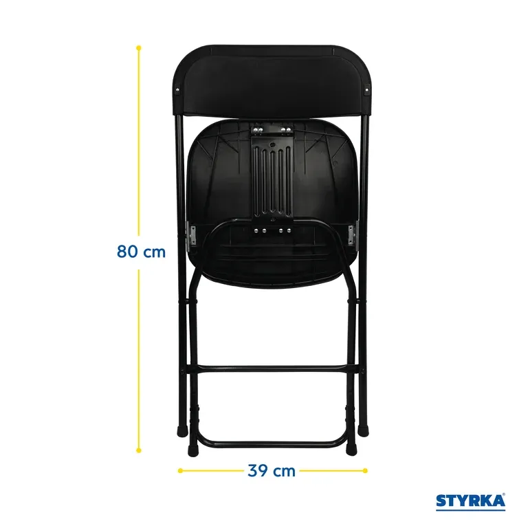 Set 10 Sillas Plegables Plastico STYRKA Uso Rudo para Eventos Exterior Jardin Fiestas